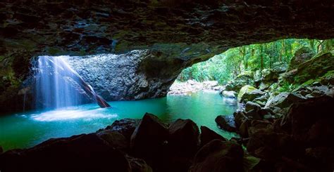 Natural Bridge Springbrook National Park Queensland Australia Living