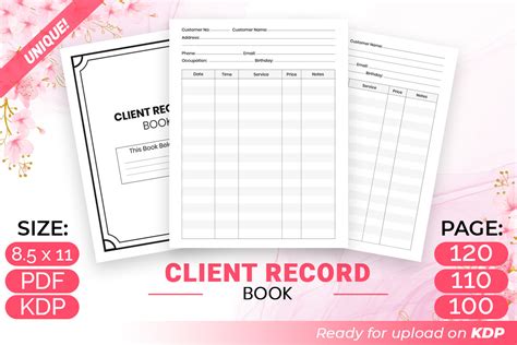 Client Record Book Graphic By Designdraft · Creative Fabrica
