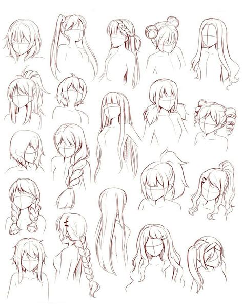 14 Anime Hair Drawing Reference Gilberteleri