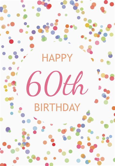 Free Printable 60th Birthday Cards Birthdaybuzz