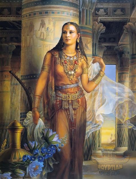 Cleopatra Queen Of Egypt Egyptian Art Hand Painted Oil Painting On