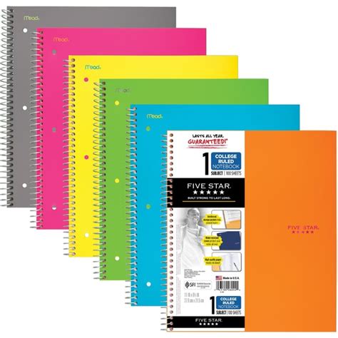 Mead Wirebound College Ruled Notebook 100 Sheets Wire Bound 8 1 2