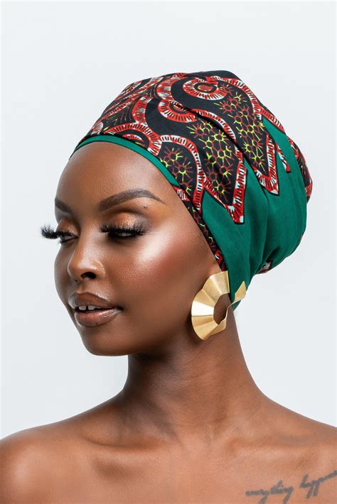 African Print Headwrap 22 X 70 One Size Fits All Made With 100 Cotton High Quality African