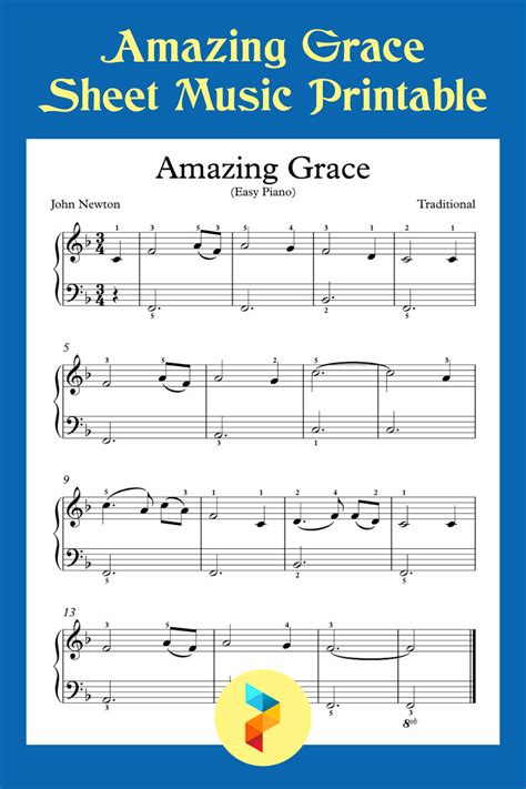 Amazing Grace Printable Sheet Music