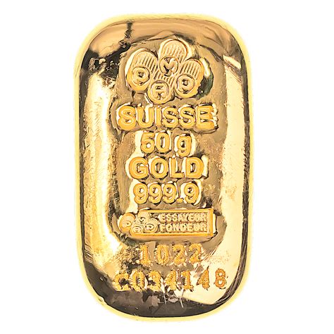 Buy 50 Gram Pamp Swiss Cast Gold Bullion Bar