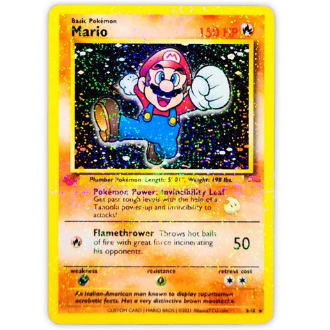 Mario Full Holo Custom Trading Card Etsy Australia