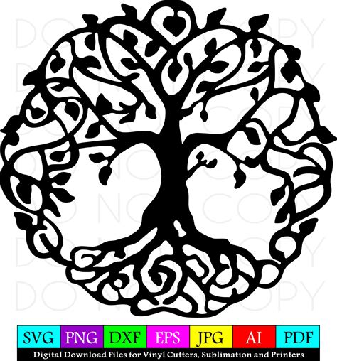 Tree Of Life Svg Cut Print Vector Clip Art For Cricut Printers