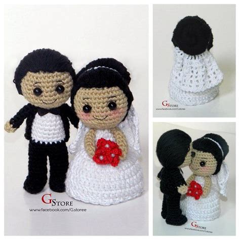 bride and groom amigurumi crochet doll pdf pattern the perfect etsy patrón muñeca ganchillo