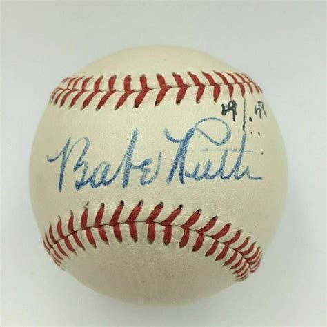 The Finest Babe Ruth Single Signed American League Baseball Psa Dna Mint Autographed