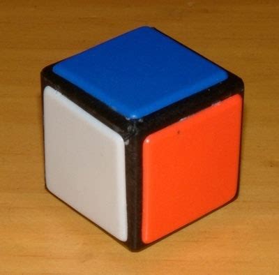 Upset the cube 1x1x1 in your hand, with the face diffrent from the starting 3. How does a 1x1x1 Rubik's Cube work? - Quora