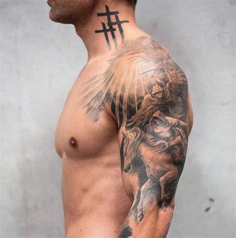 It is not a hidden fact that women easily get attracted to men who love playing the guitar. Top 40 Best Neck Tattoos For Men - Manly Designs And Ideas