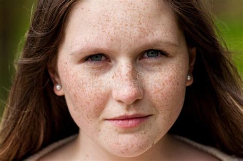 portrait of a beautiful redhead girl with freckles stock image image of happy natural 130485399
