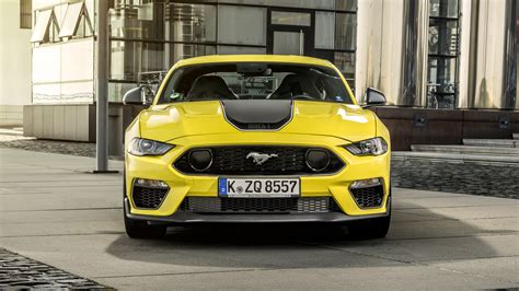 Yellow Ford Mustang Mach 1 2021 2 4k 5k Hd Cars Wallpapers Hd