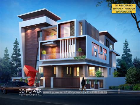 Architectural Rendering Of Modern Day House 3dpower Latest Design Of