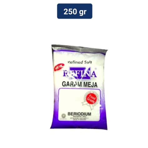 Jual Refina Garam Meja Refined Salt 250 Gr Shopee Indonesia