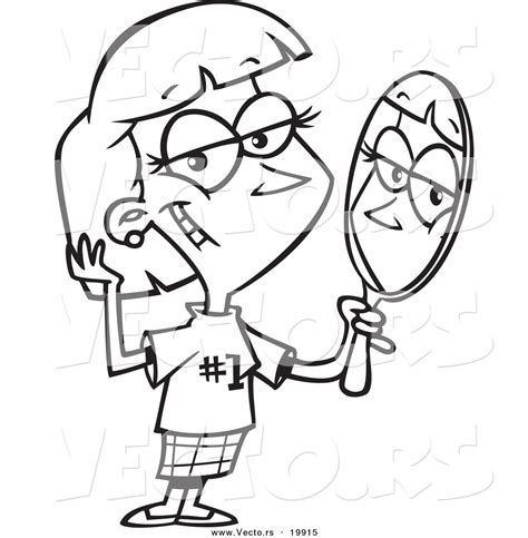 Color online with this game to color the house coloring pages and you will be able to share and to create your own gallery online. Vector of a Cartoon Woman Staring Vainly in a Mirror ...