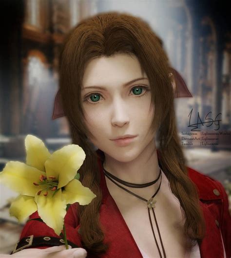 Aerith Gainsborough 3d Render Ffvii Remake By Lylisaurus On Deviantart