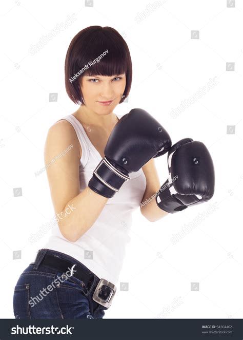 Brightly Picture Woman Boxing Gloves Stock Photo 54364462 Shutterstock