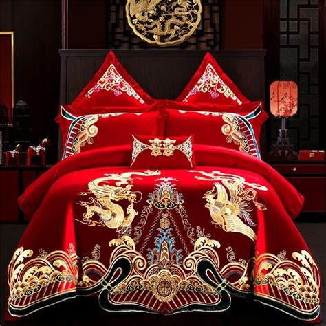 Gold Bedding Sets Queen Luxury Gold Royal Embroidery 80s Egyptian