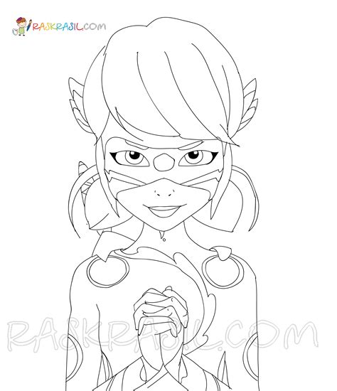 Printable Marinette Dupaincheng Ladybug And Cat Noir Coloring Pages