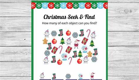 Christmas Seek and Find Seek and Find Christmas Printable - Etsy