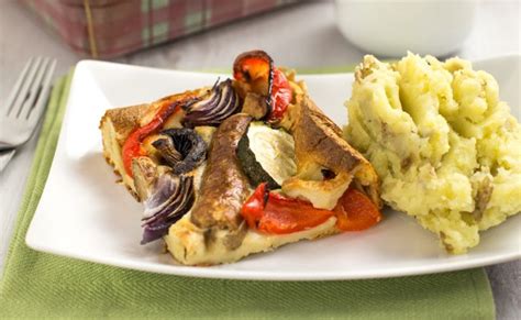 Substitute vegetable oil with drippings or half vegetable oil/half drippings. Vegetable toad in the hole - Amuse Your Bouche