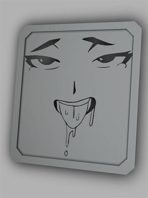 Free 3d File Ahegao 2d Wall Art 🎨・3d Printable Object To Download・cults