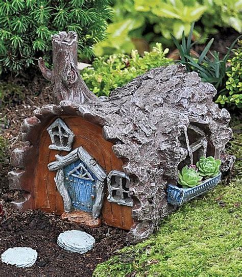 How to invite fairies into your garden. Log cottage - Invite magical fairies into the secret ...
