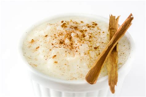 Arroz Con Leche Rice Pudding With Cinnamon Isolated Stock Image