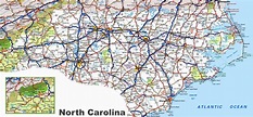 North Carolina State Map with Cities and towns | secretmuseum