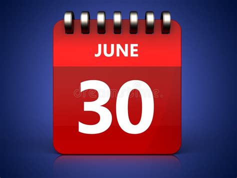 June 30 Calendar Icon Stock Illustration Illustration Of Plan