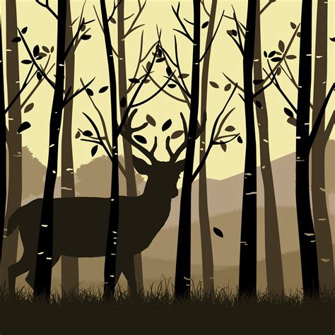 Deer In Forest Silhouette Free Stock Photo Public Domain Pictures