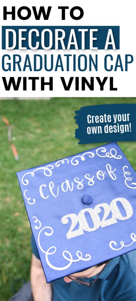 How To Decorate A Graduation Cap With Vinyl Cricut Tutorial Clarks