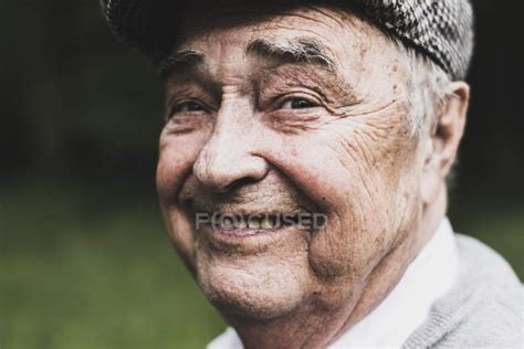 Portrait Of Smiling Senior Man — Face One Person Stock Photo