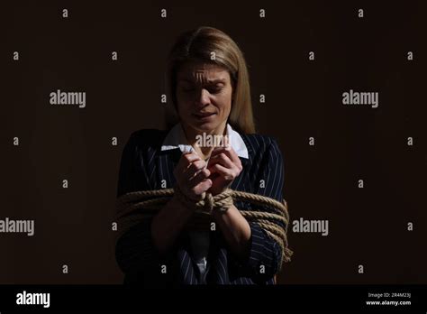 Woman Tied Up Abuse Hi Res Stock Photography And Images Alamy