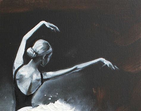 Black White Ballerina Original Art Dancer Artwork Dancing Etsy