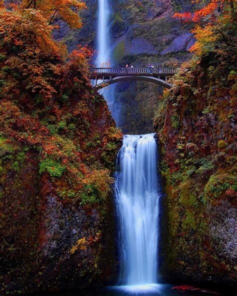 Cachoeira Multnomah Falls Oregon Eua Lugares Bonitos Lindas