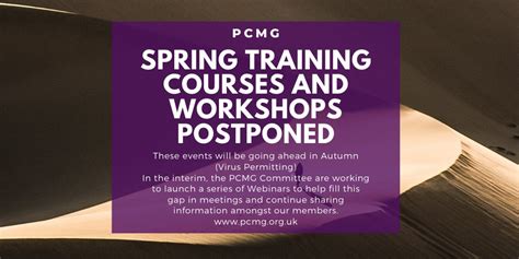 Pcmg On Twitter Pcmg Spring Training Courses And Workshops Postponed Wxgucskvot