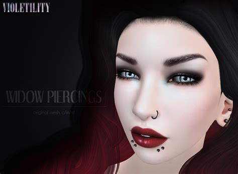 Second Life Marketplace Violetility Widow Piercings