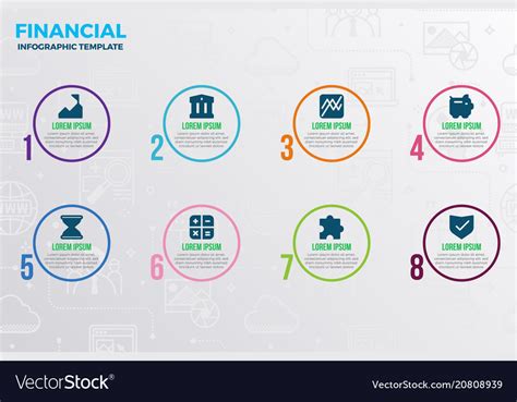 Financial Infographic Template Royalty Free Vector Image