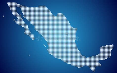 Pixel Map Of Mexico Vector Dotted Map Of Mexico Isolated On White