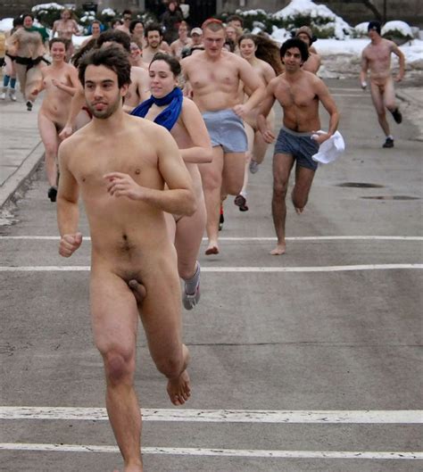 Public Nudity Project Polar Bear Run University Of Chicago Usa