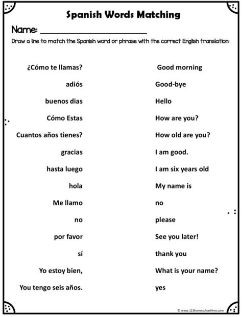 Spanish Greetings Worksheet Worksheets For Kindergarten