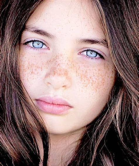 And who said blue eyes were inferior? Big bright blue eyed girl ~ Lilly Kruk | Brunette blue eyes