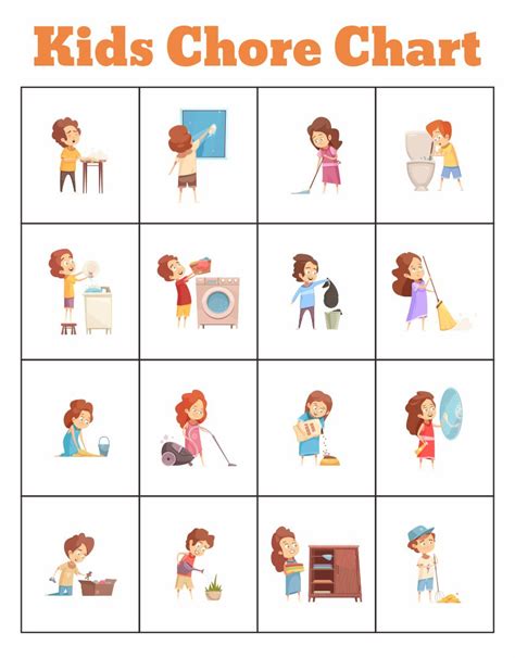 Chore Chart Housekeeping Child Clip Art Recreation Kidstuff Clip