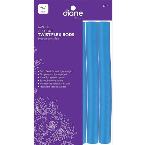 Diane Twist Flex Rods Blue 7 X 9 16 6 Pack DT4