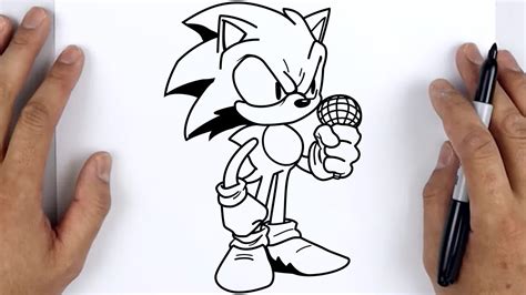 How To Draw Sonicexe Fnf Drawings Easy Drawings How To Draw Sonic