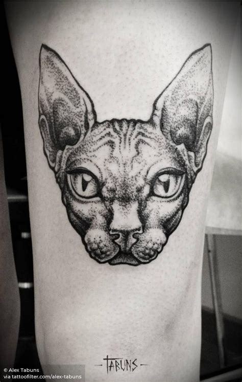Sphynx Tattoo On The Left Thigh Animal Tattoos Trendy Tattoos Cool