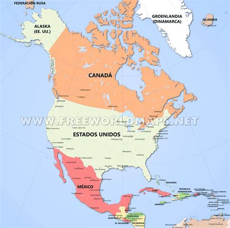 America Del Norte Mapa Mapa