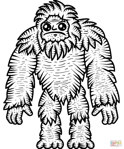 Bigfoot Coloring Page Free Printable Coloring Pages